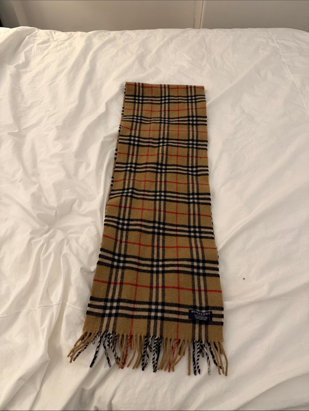 Burberry Classic Tan Plaid Scarf